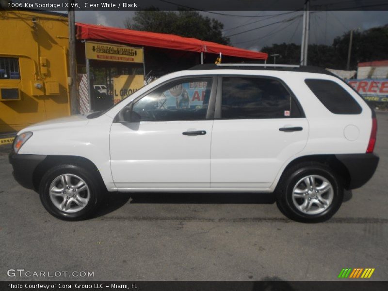 Clear White / Black 2006 Kia Sportage LX V6