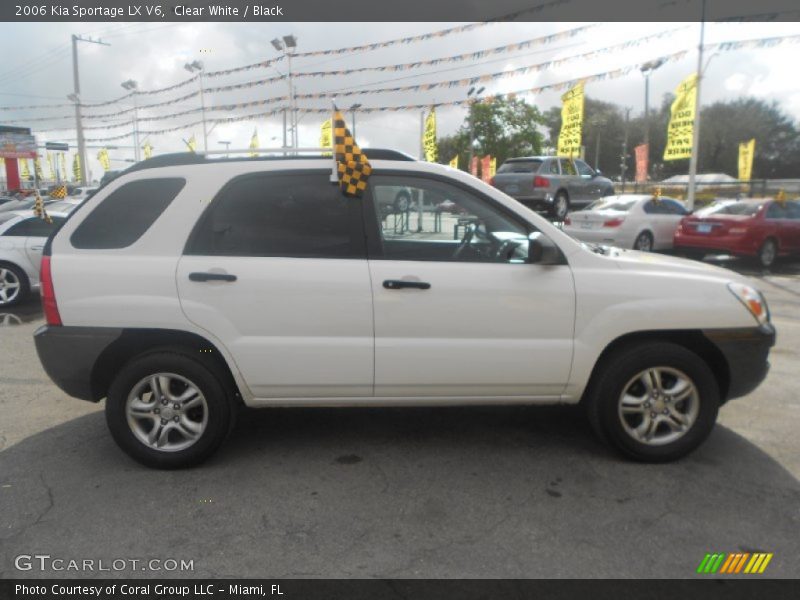 Clear White / Black 2006 Kia Sportage LX V6