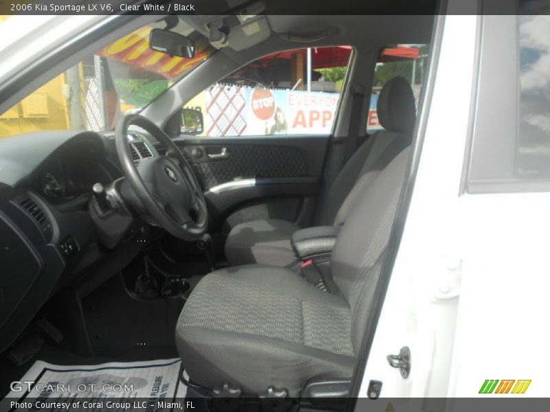 Clear White / Black 2006 Kia Sportage LX V6