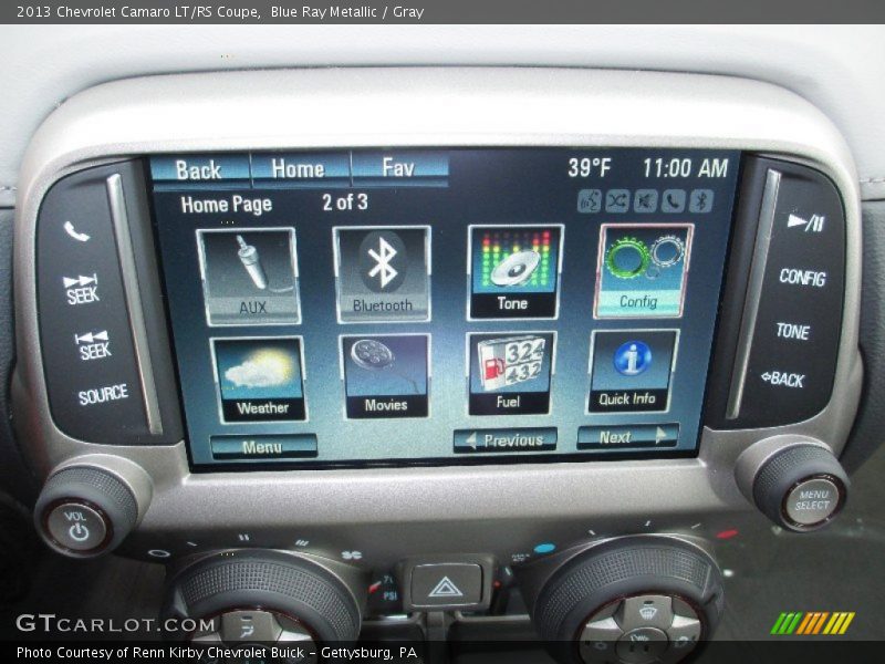 Blue Ray Metallic / Gray 2013 Chevrolet Camaro LT/RS Coupe