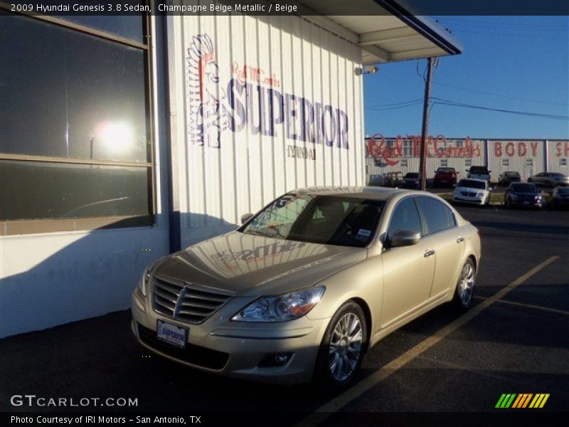 Champagne Beige Metallic / Beige 2009 Hyundai Genesis 3.8 Sedan