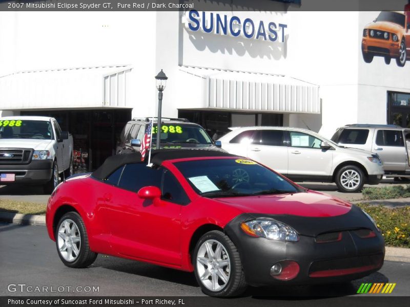 Pure Red / Dark Charcoal 2007 Mitsubishi Eclipse Spyder GT