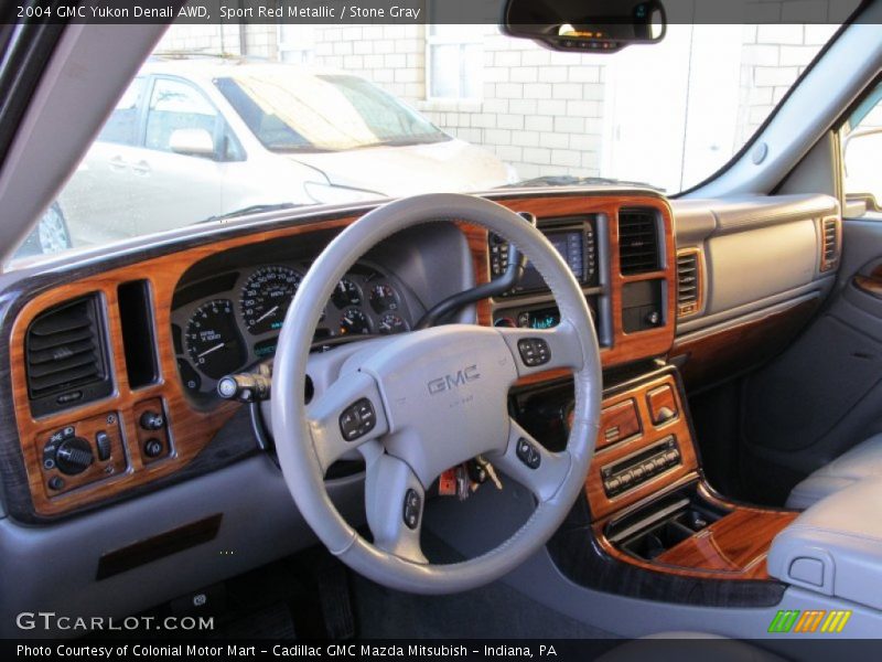 Sport Red Metallic / Stone Gray 2004 GMC Yukon Denali AWD