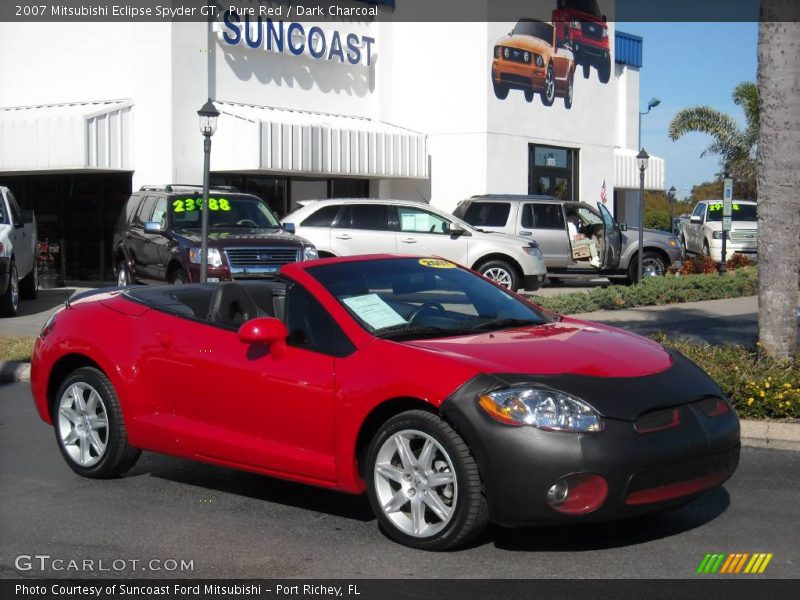 Pure Red / Dark Charcoal 2007 Mitsubishi Eclipse Spyder GT