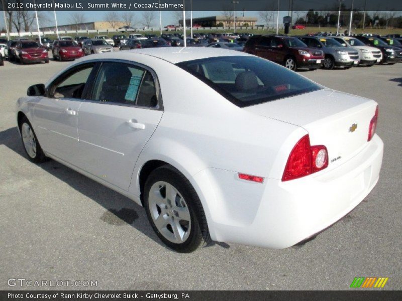 Summit White / Cocoa/Cashmere 2012 Chevrolet Malibu LS