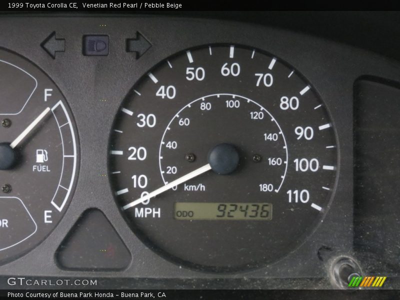 Venetian Red Pearl / Pebble Beige 1999 Toyota Corolla CE