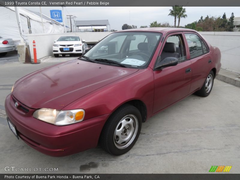 Venetian Red Pearl / Pebble Beige 1999 Toyota Corolla CE