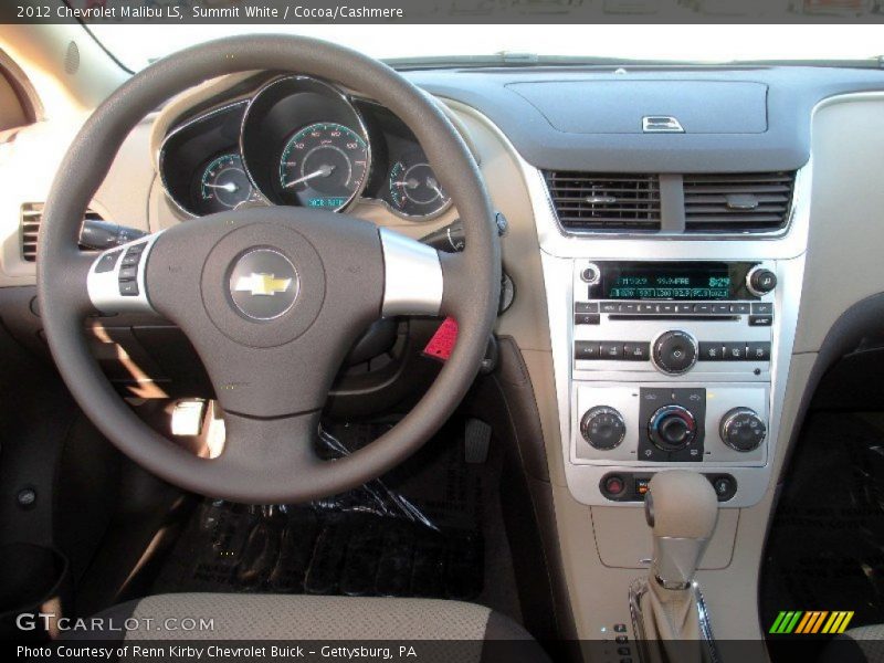 Summit White / Cocoa/Cashmere 2012 Chevrolet Malibu LS