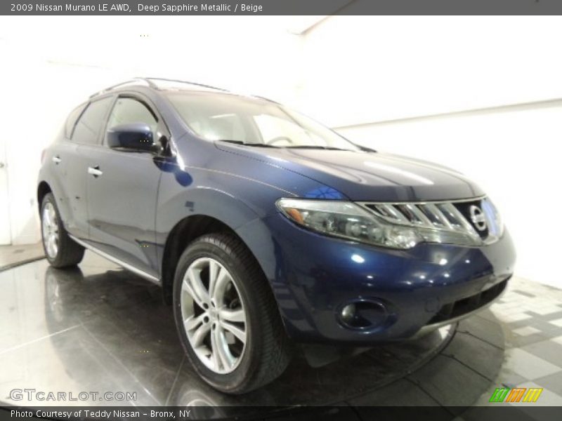 Deep Sapphire Metallic / Beige 2009 Nissan Murano LE AWD