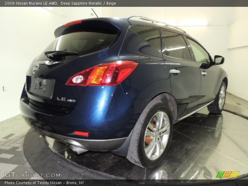 Deep Sapphire Metallic / Beige 2009 Nissan Murano LE AWD