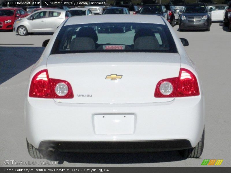 Summit White / Cocoa/Cashmere 2012 Chevrolet Malibu LS