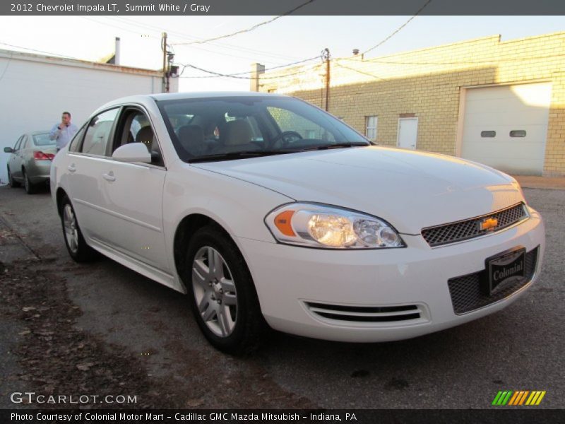 Summit White / Gray 2012 Chevrolet Impala LT