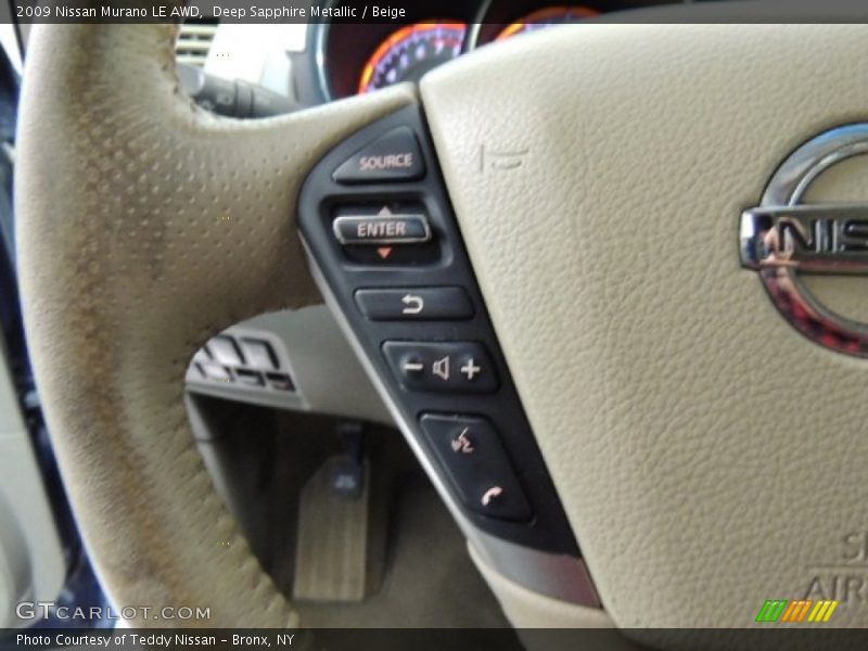 Deep Sapphire Metallic / Beige 2009 Nissan Murano LE AWD