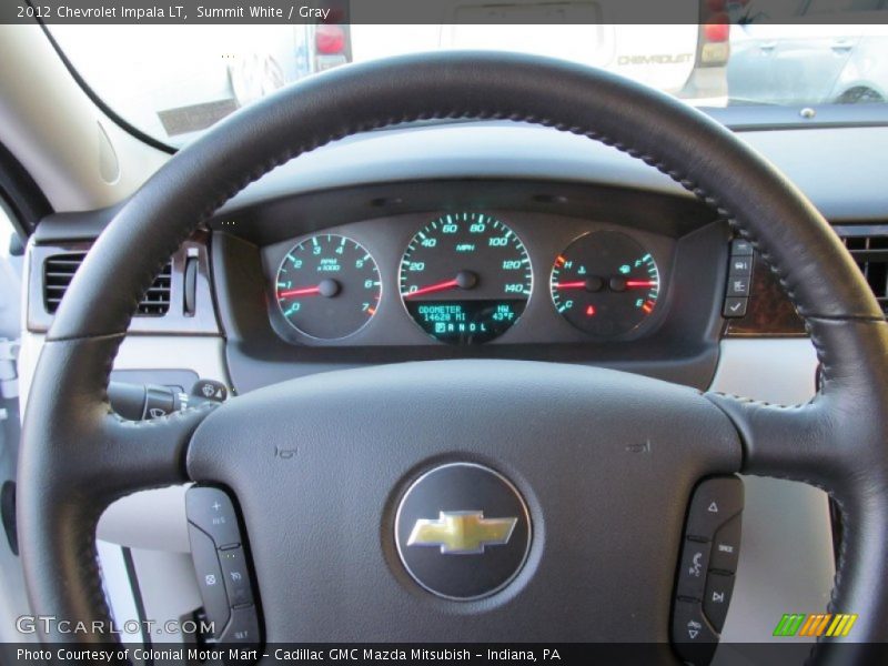 Summit White / Gray 2012 Chevrolet Impala LT