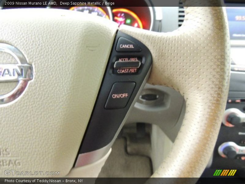 Deep Sapphire Metallic / Beige 2009 Nissan Murano LE AWD