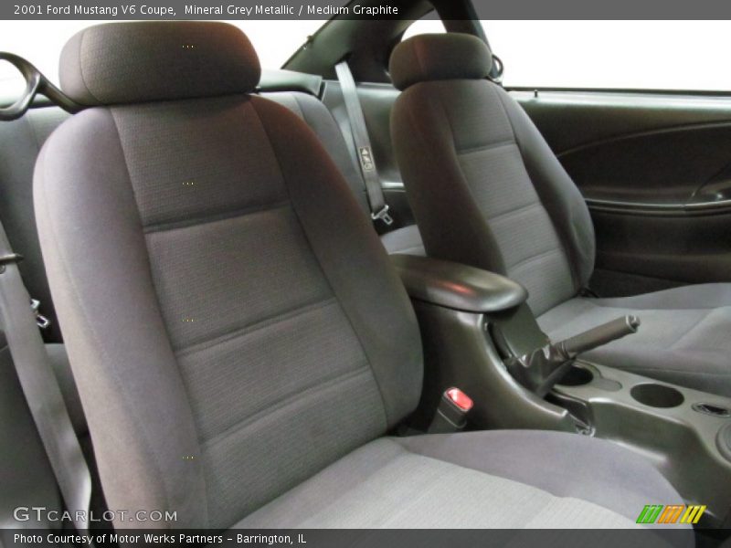 Mineral Grey Metallic / Medium Graphite 2001 Ford Mustang V6 Coupe