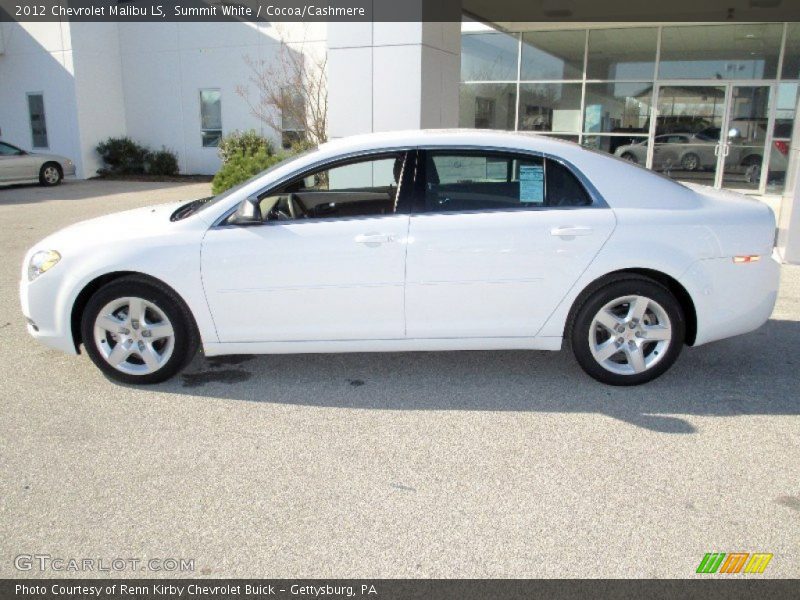 Summit White / Cocoa/Cashmere 2012 Chevrolet Malibu LS