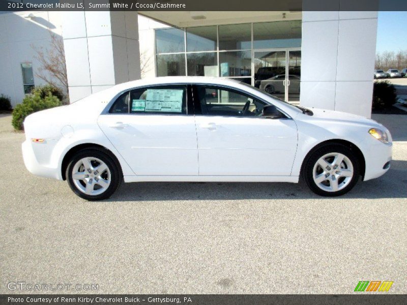 Summit White / Cocoa/Cashmere 2012 Chevrolet Malibu LS