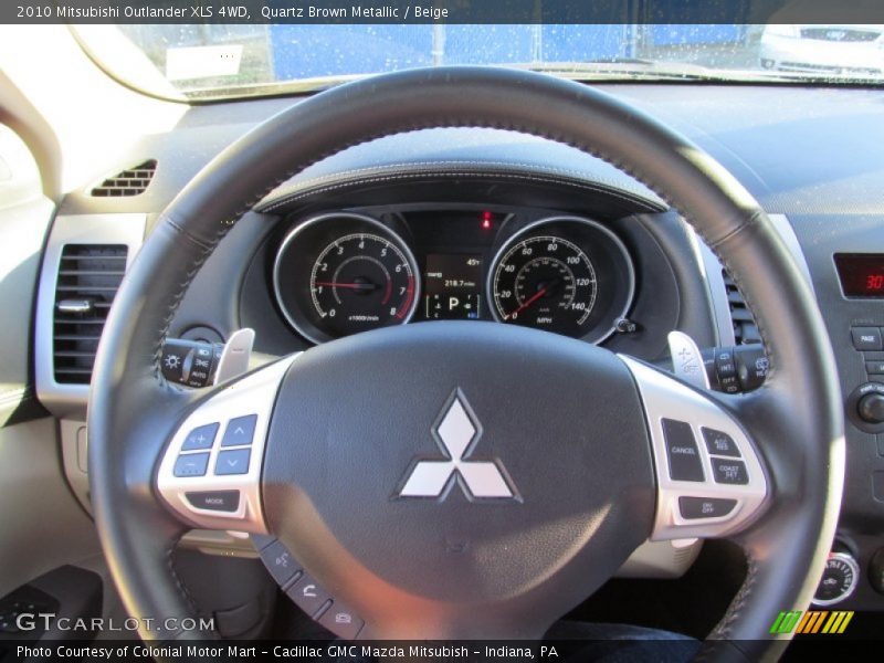 Quartz Brown Metallic / Beige 2010 Mitsubishi Outlander XLS 4WD