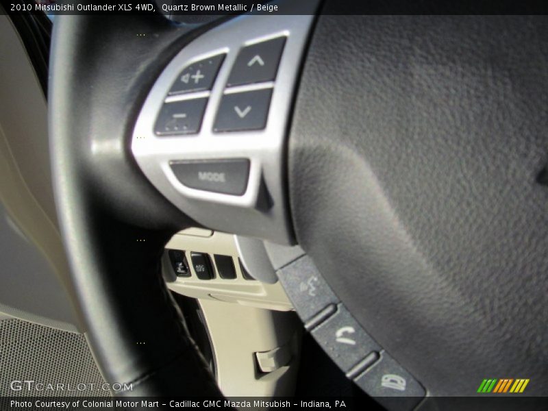 Quartz Brown Metallic / Beige 2010 Mitsubishi Outlander XLS 4WD