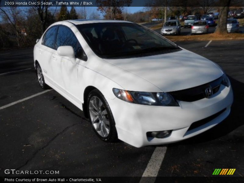 Taffeta White / Black 2009 Honda Civic Si Sedan