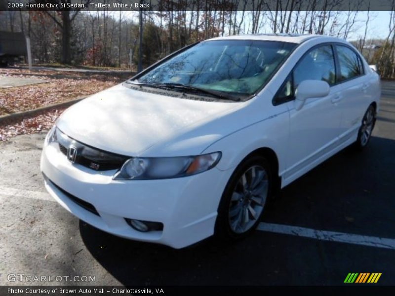 Taffeta White / Black 2009 Honda Civic Si Sedan