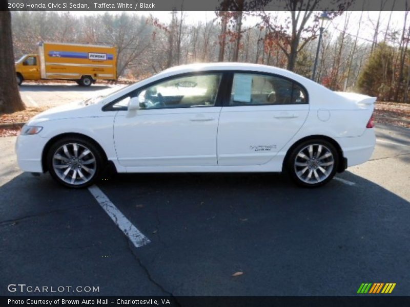 Taffeta White / Black 2009 Honda Civic Si Sedan