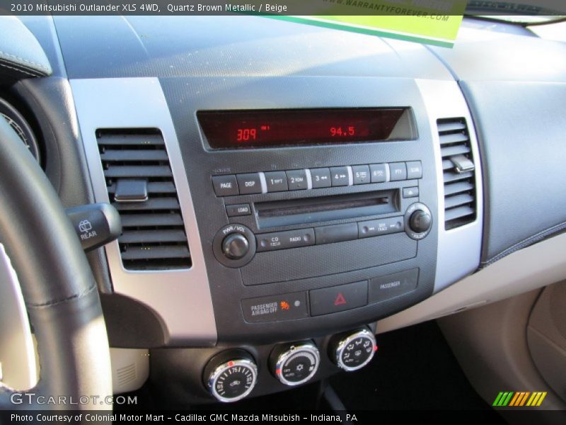 Controls of 2010 Outlander XLS 4WD