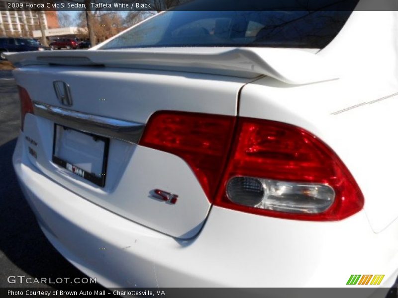 Taffeta White / Black 2009 Honda Civic Si Sedan