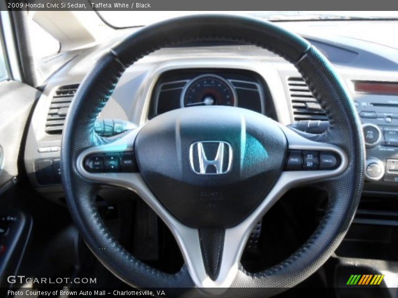 Taffeta White / Black 2009 Honda Civic Si Sedan
