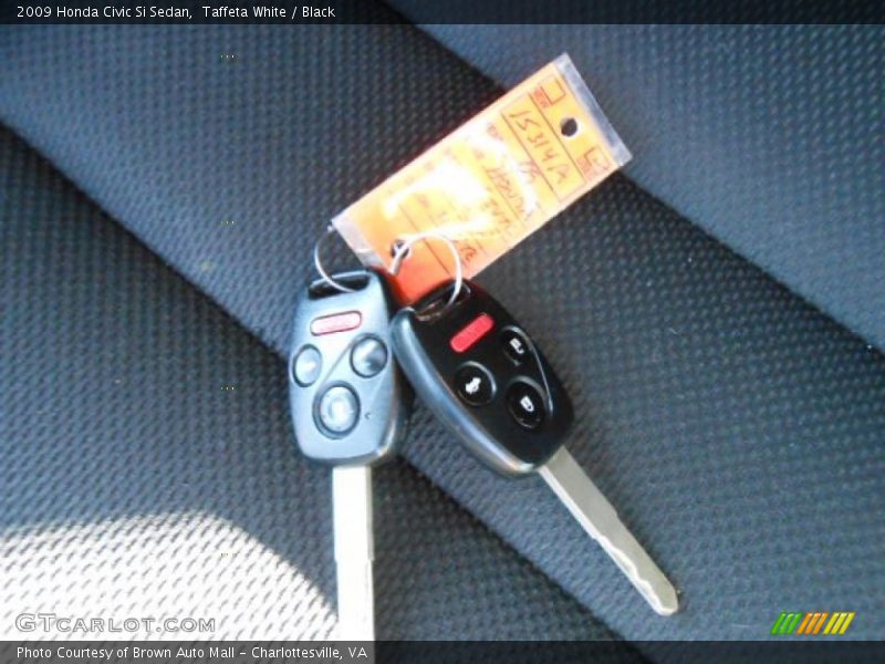 Taffeta White / Black 2009 Honda Civic Si Sedan