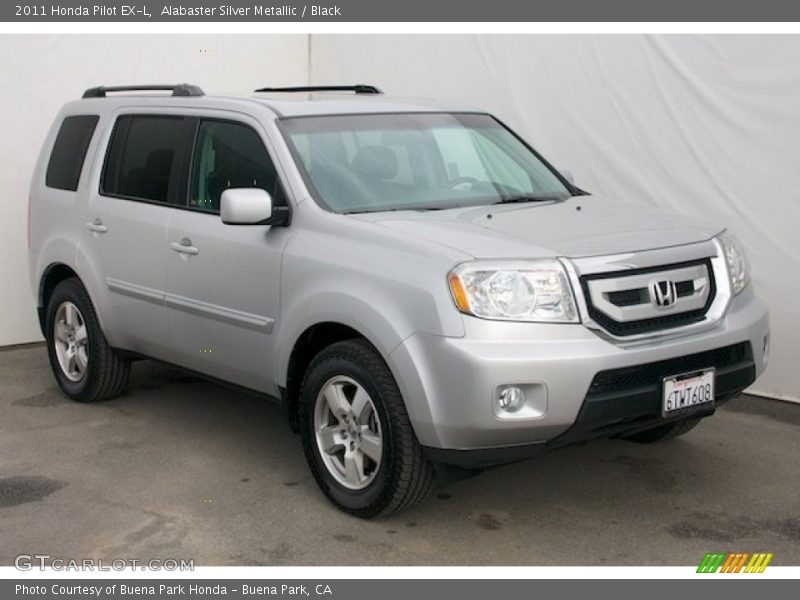 Alabaster Silver Metallic / Black 2011 Honda Pilot EX-L