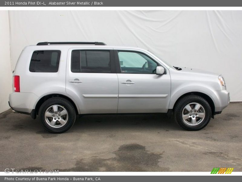 Alabaster Silver Metallic / Black 2011 Honda Pilot EX-L