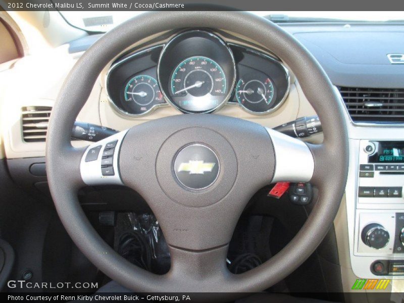 Summit White / Cocoa/Cashmere 2012 Chevrolet Malibu LS