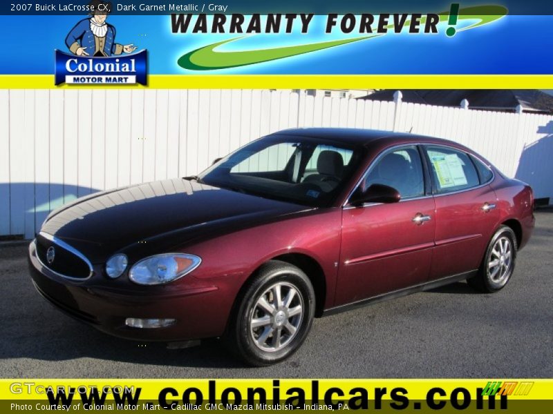 Dark Garnet Metallic / Gray 2007 Buick LaCrosse CX