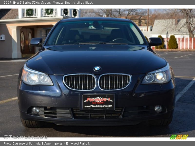 Monaco Blue Metallic / Black 2007 BMW 5 Series 530xi Sedan