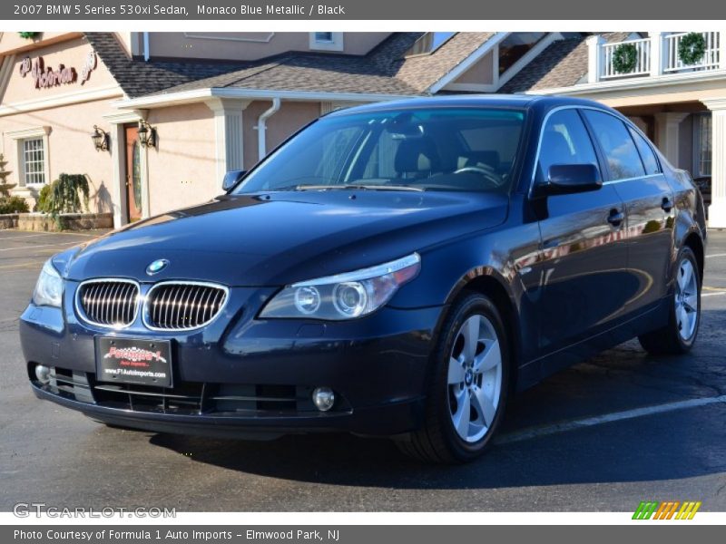 Monaco Blue Metallic / Black 2007 BMW 5 Series 530xi Sedan