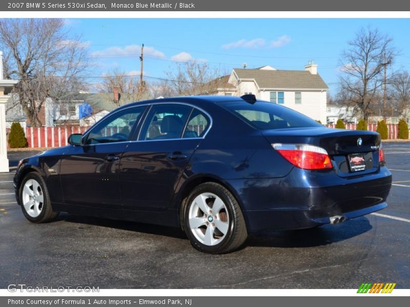 Monaco Blue Metallic / Black 2007 BMW 5 Series 530xi Sedan