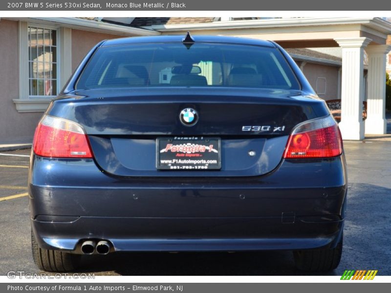 Monaco Blue Metallic / Black 2007 BMW 5 Series 530xi Sedan