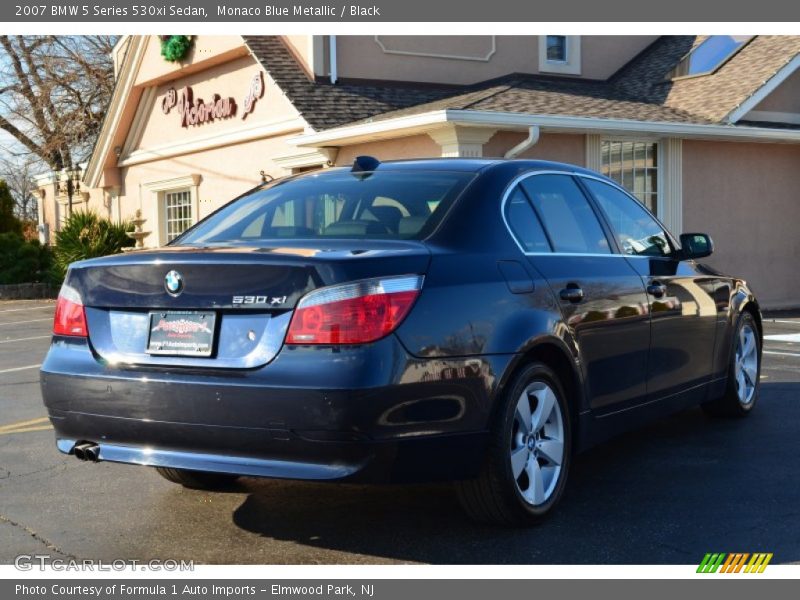 Monaco Blue Metallic / Black 2007 BMW 5 Series 530xi Sedan