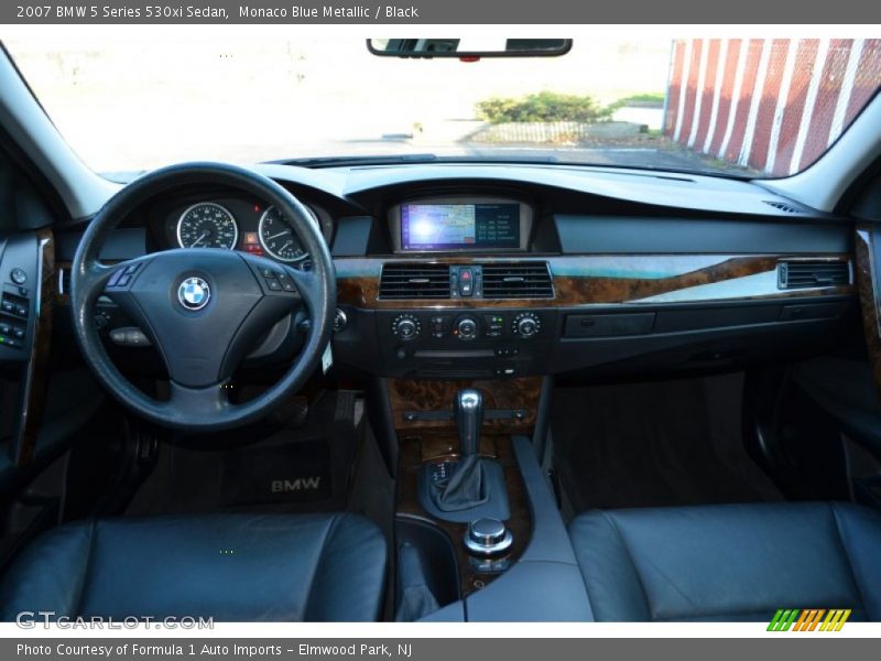 Monaco Blue Metallic / Black 2007 BMW 5 Series 530xi Sedan