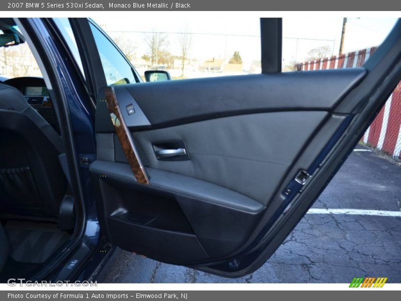 Monaco Blue Metallic / Black 2007 BMW 5 Series 530xi Sedan
