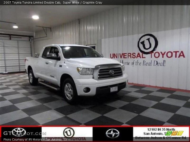 Super White / Graphite Gray 2007 Toyota Tundra Limited Double Cab