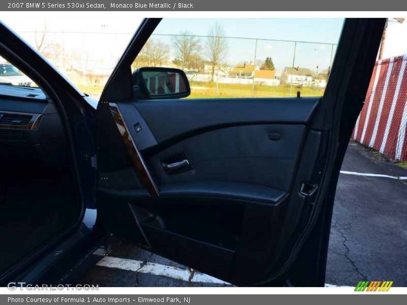 Monaco Blue Metallic / Black 2007 BMW 5 Series 530xi Sedan