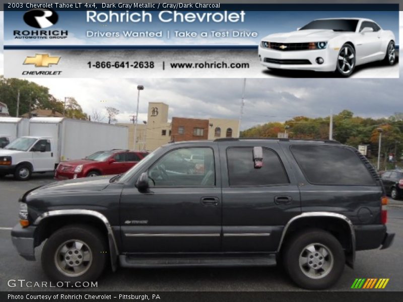 Dark Gray Metallic / Gray/Dark Charcoal 2003 Chevrolet Tahoe LT 4x4
