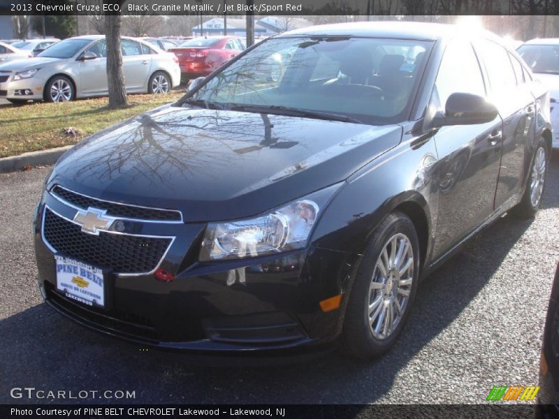 Black Granite Metallic / Jet Black/Sport Red 2013 Chevrolet Cruze ECO