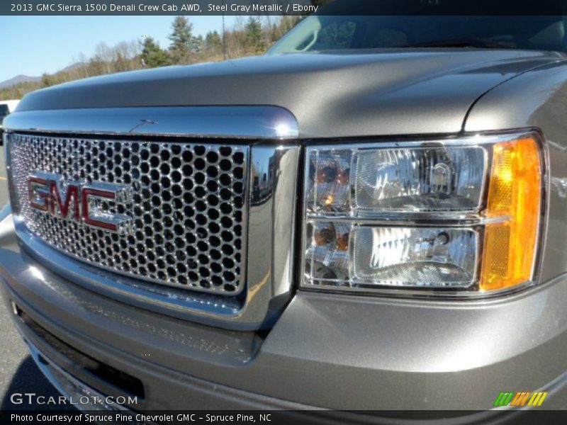 Steel Gray Metallic / Ebony 2013 GMC Sierra 1500 Denali Crew Cab AWD