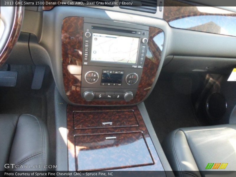 Steel Gray Metallic / Ebony 2013 GMC Sierra 1500 Denali Crew Cab AWD