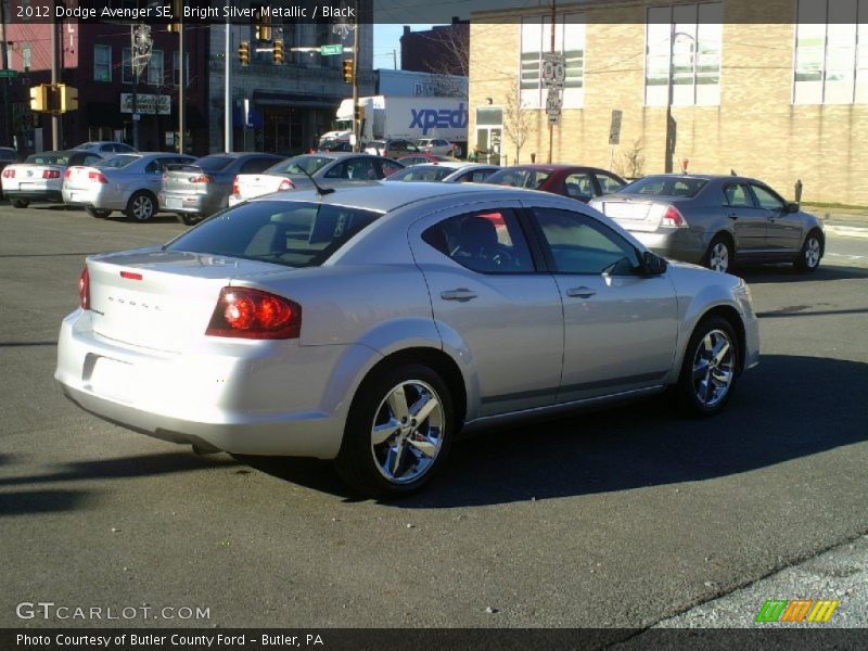 Bright Silver Metallic / Black 2012 Dodge Avenger SE
