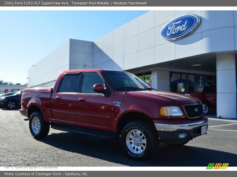 Toreador Red Metallic / Medium Parchment 2001 Ford F150 XLT SuperCrew 4x4